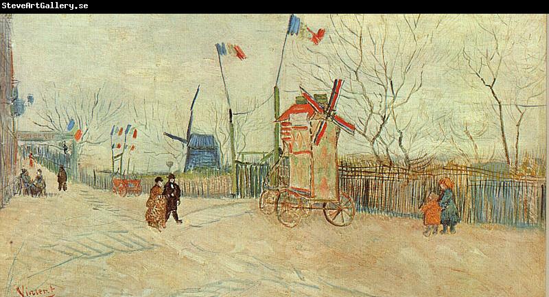 Vincent Van Gogh Street Scene in Montmartre